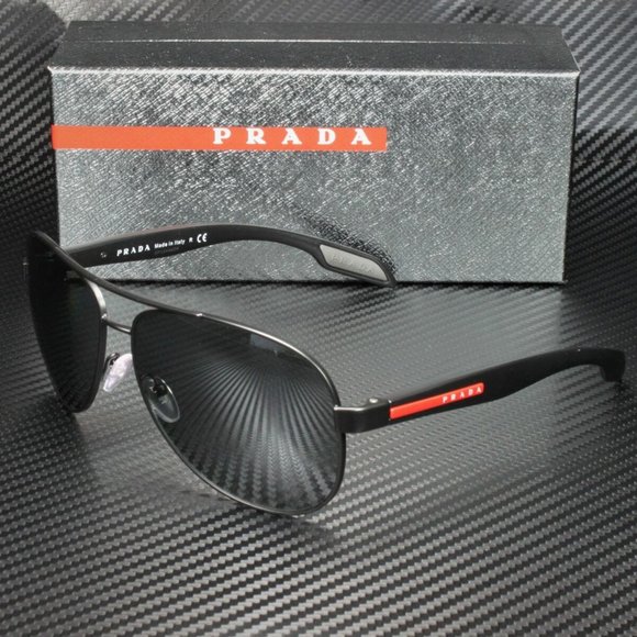 Prada Men's Black Grey and Silver Sunglasses! - Picture 1 of 4